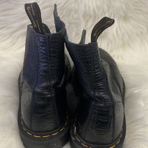 DR. MARTEN BLACK CROC BOOTS